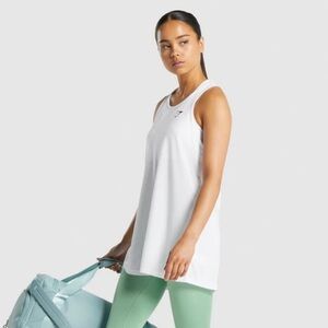 Gymshark| Versiatule White Muscle Top